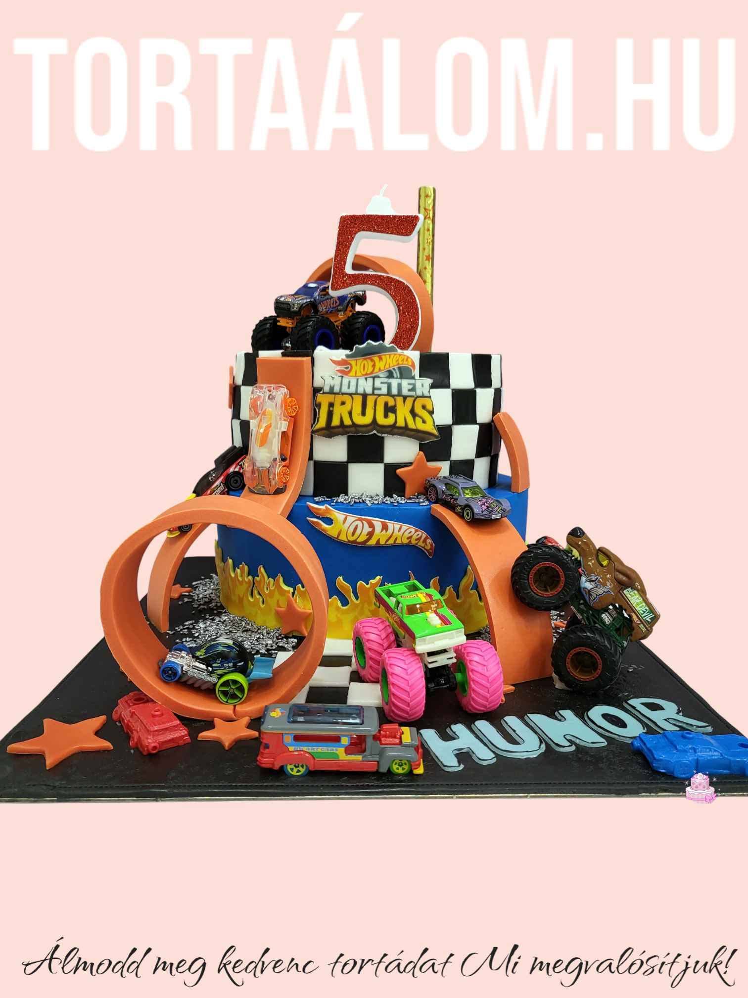 Autópálya Monsterekkel Torta