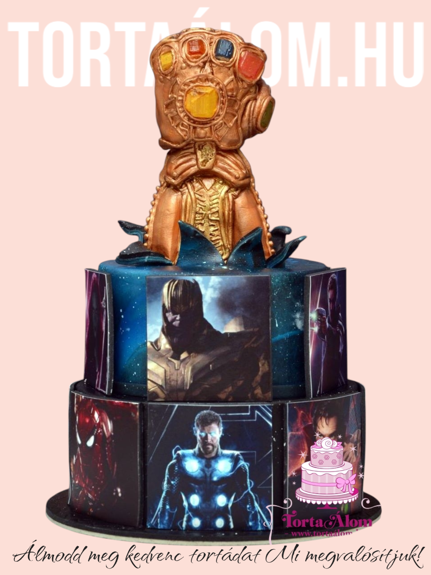 Avengers Figurás Emeletes Torta
