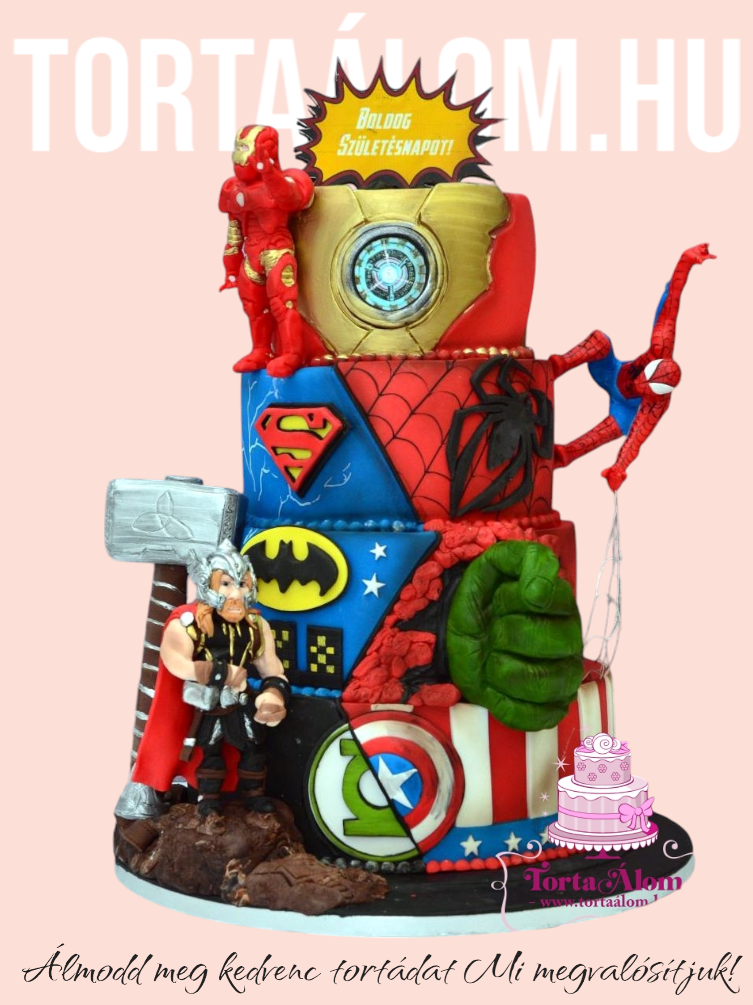 Avangers Figurás Torta