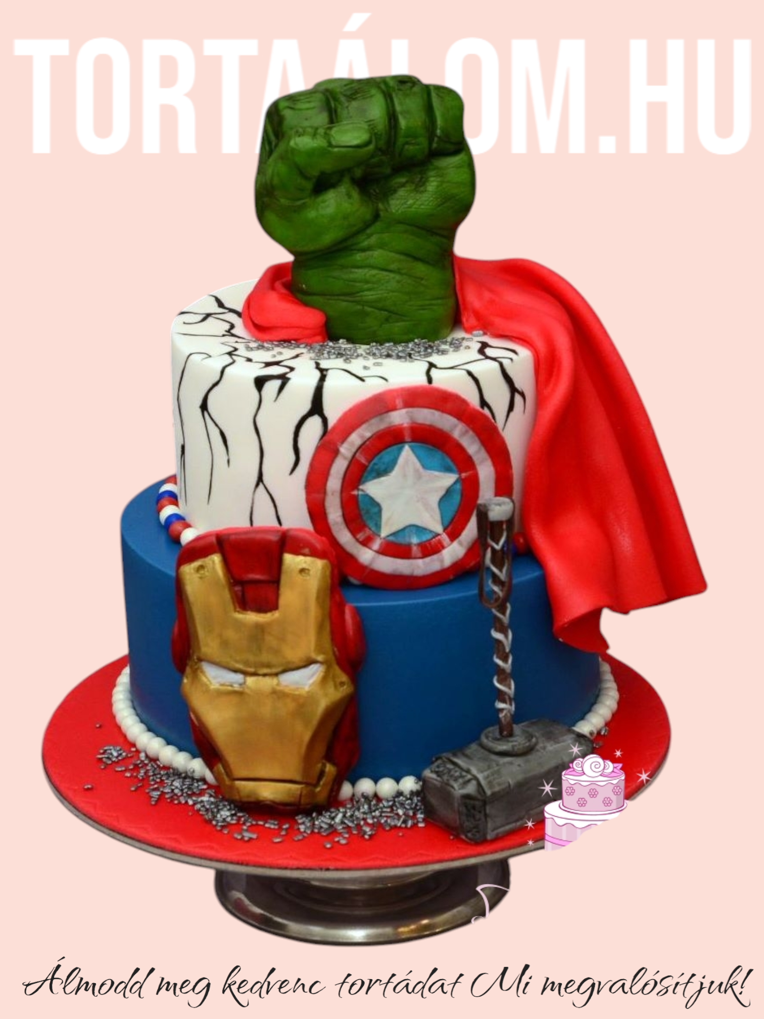 Avangers Fényképes Torta