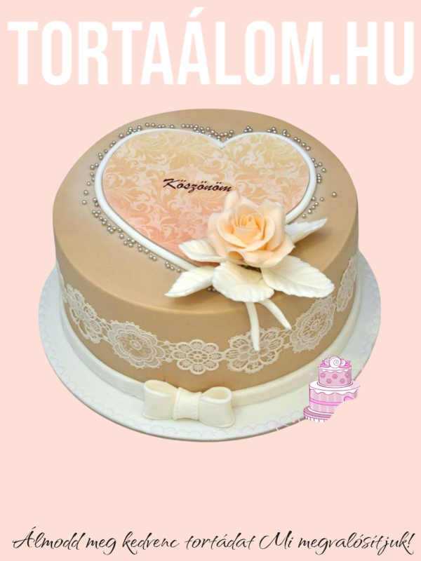 Barack Színű Rózsás Torta