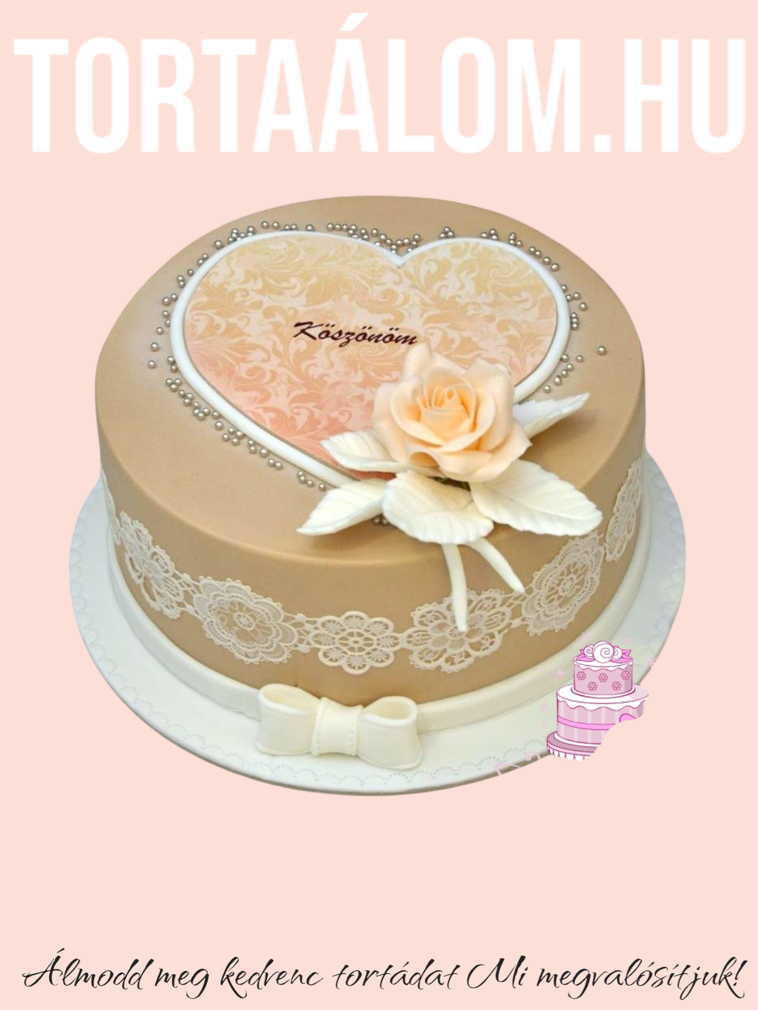 Barack Színű Rózsás Torta