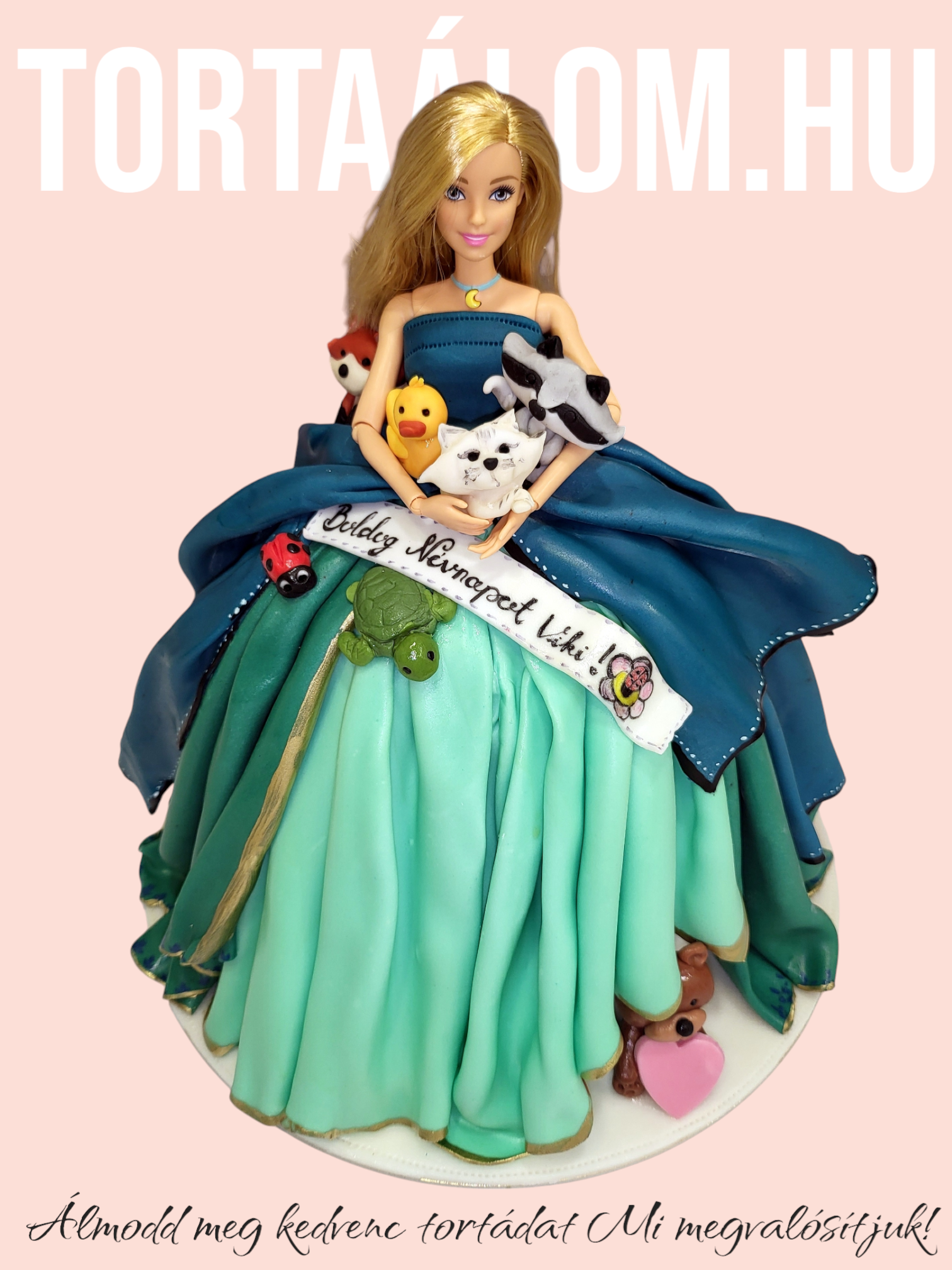 Barbi Torta Állatkákkal