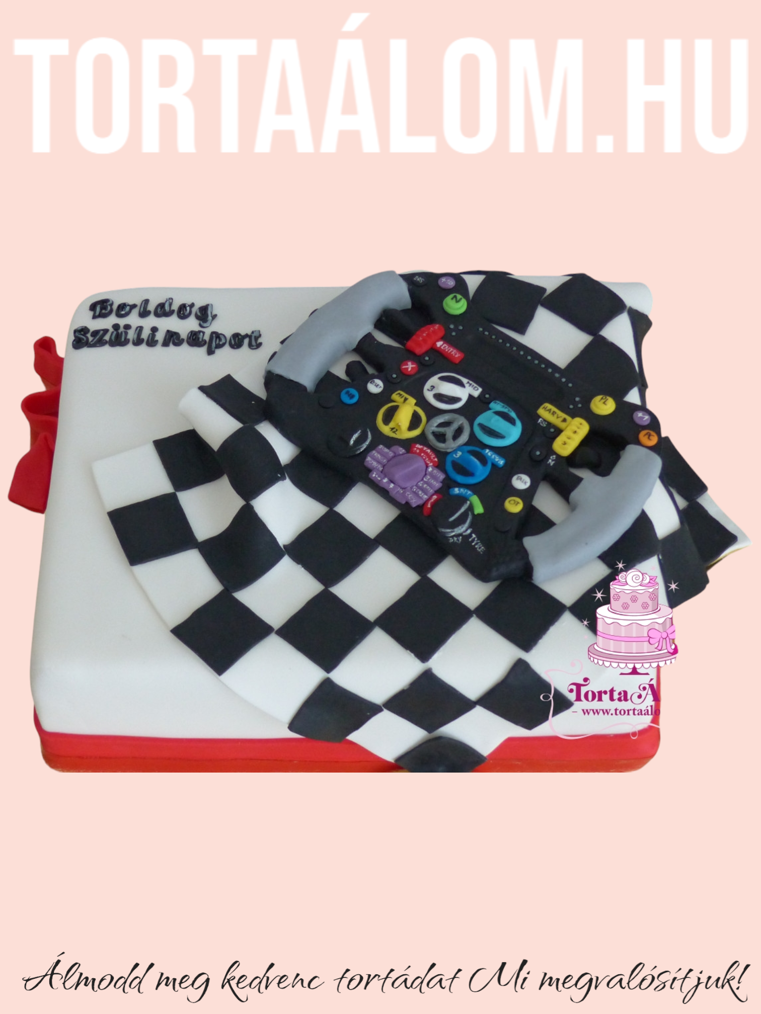 F1 Autókormányos Torta