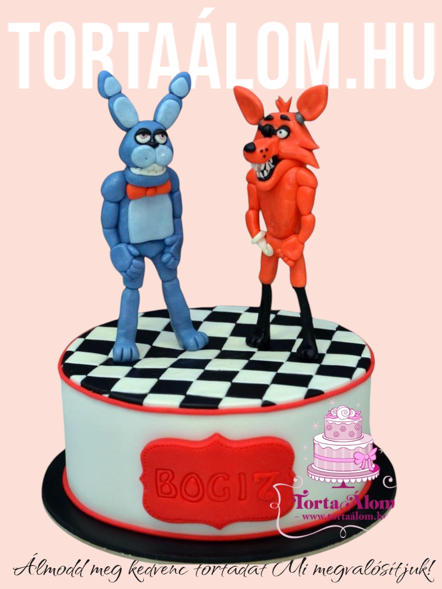 Five Nights At Freddy S Torta Álló Figurákkal