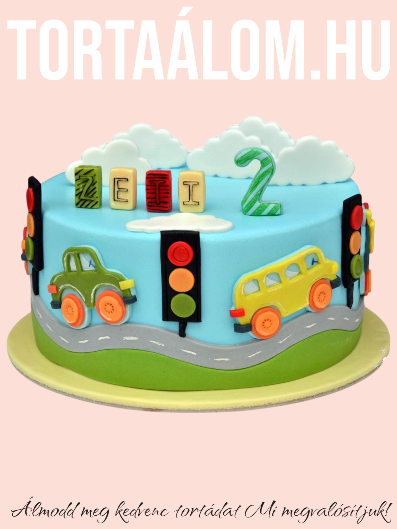 Gyerek Autós Torta