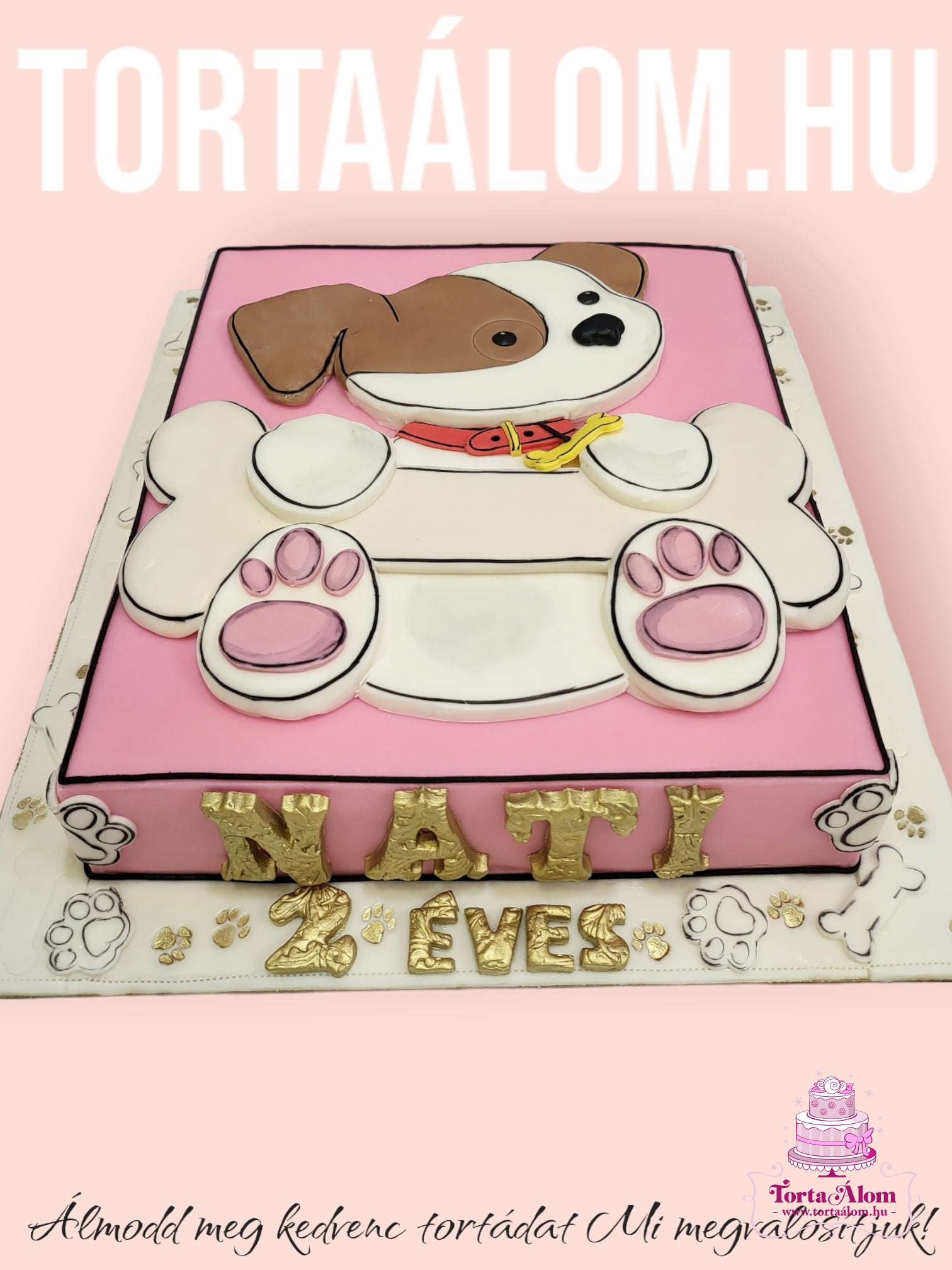 Kutyás Lányos Szülinapi Torta
