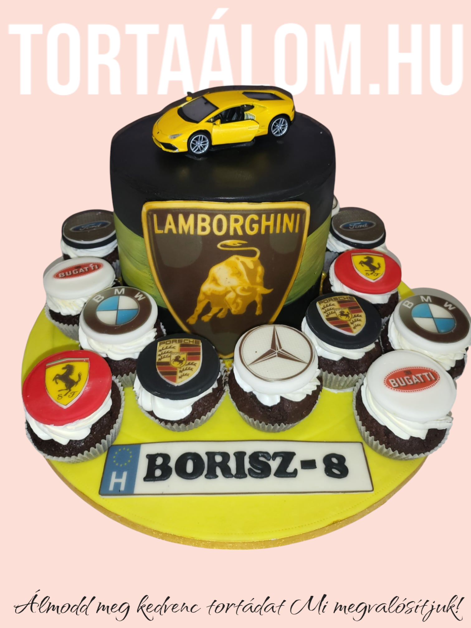 Lamborghini Torta Cup Cakkel