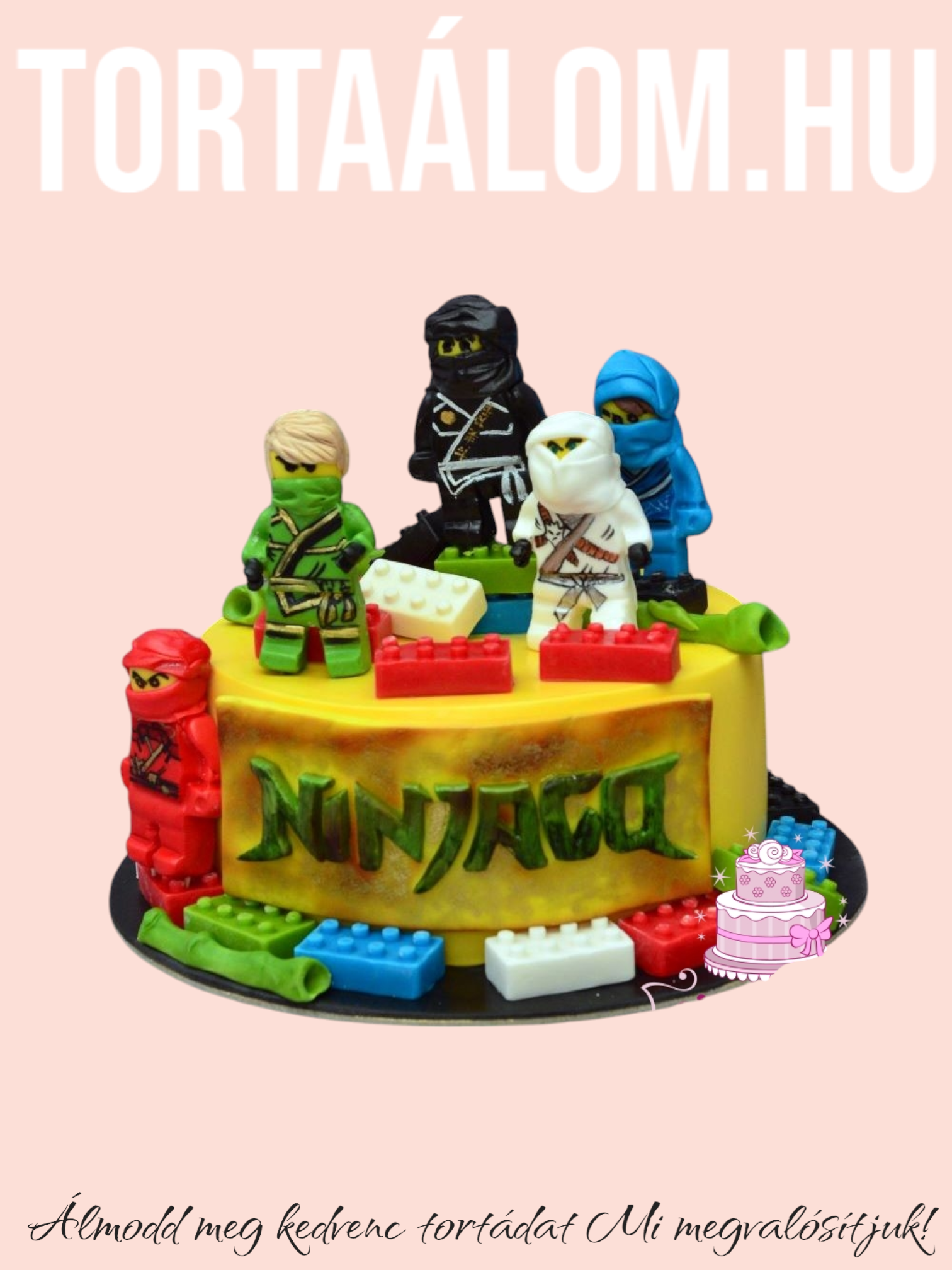 Lego Ninjago Torta Figurás