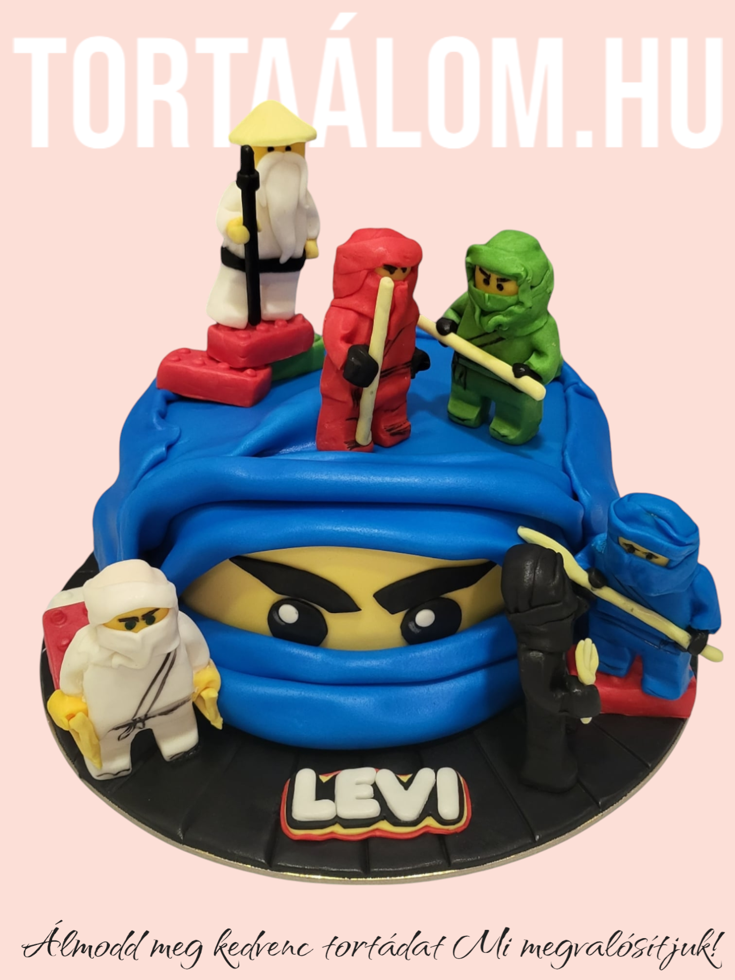 Lego Ninjago Fej Figurákkal Torta