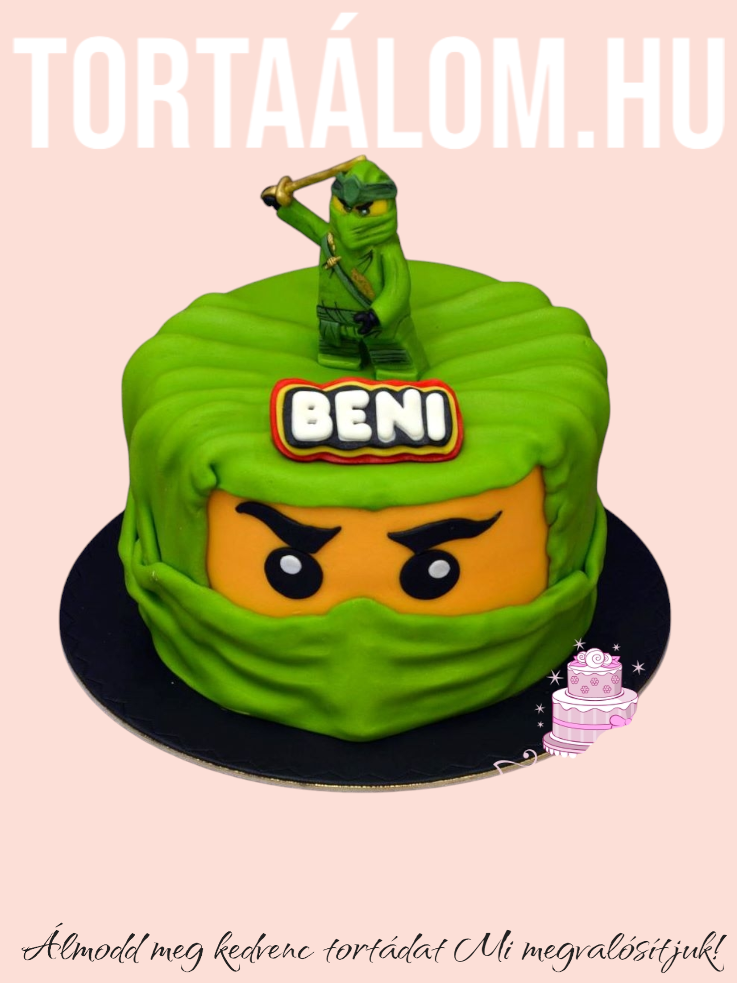 Lego Ninjago Fej Torta