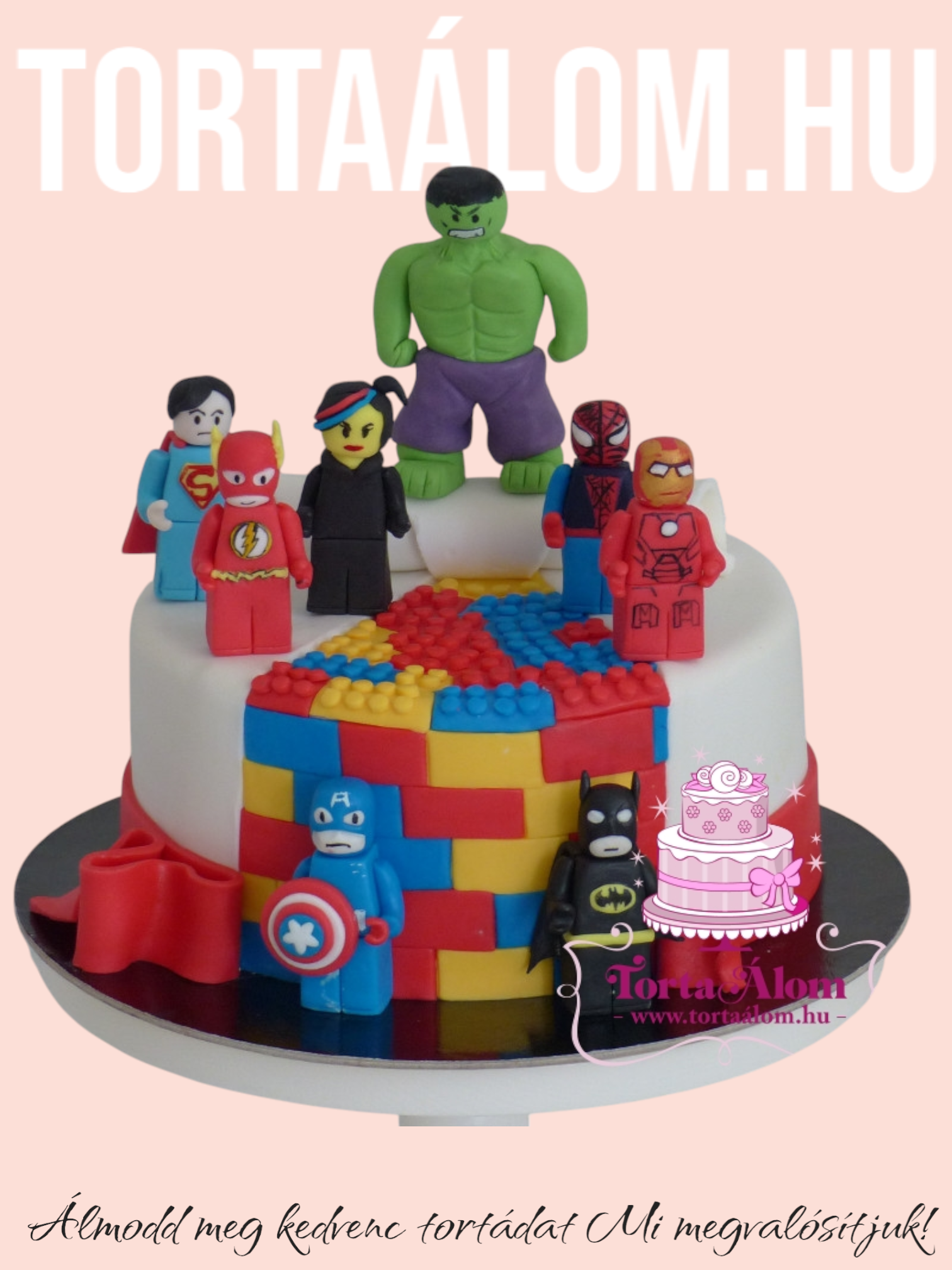 Lego Szuperhős Torta