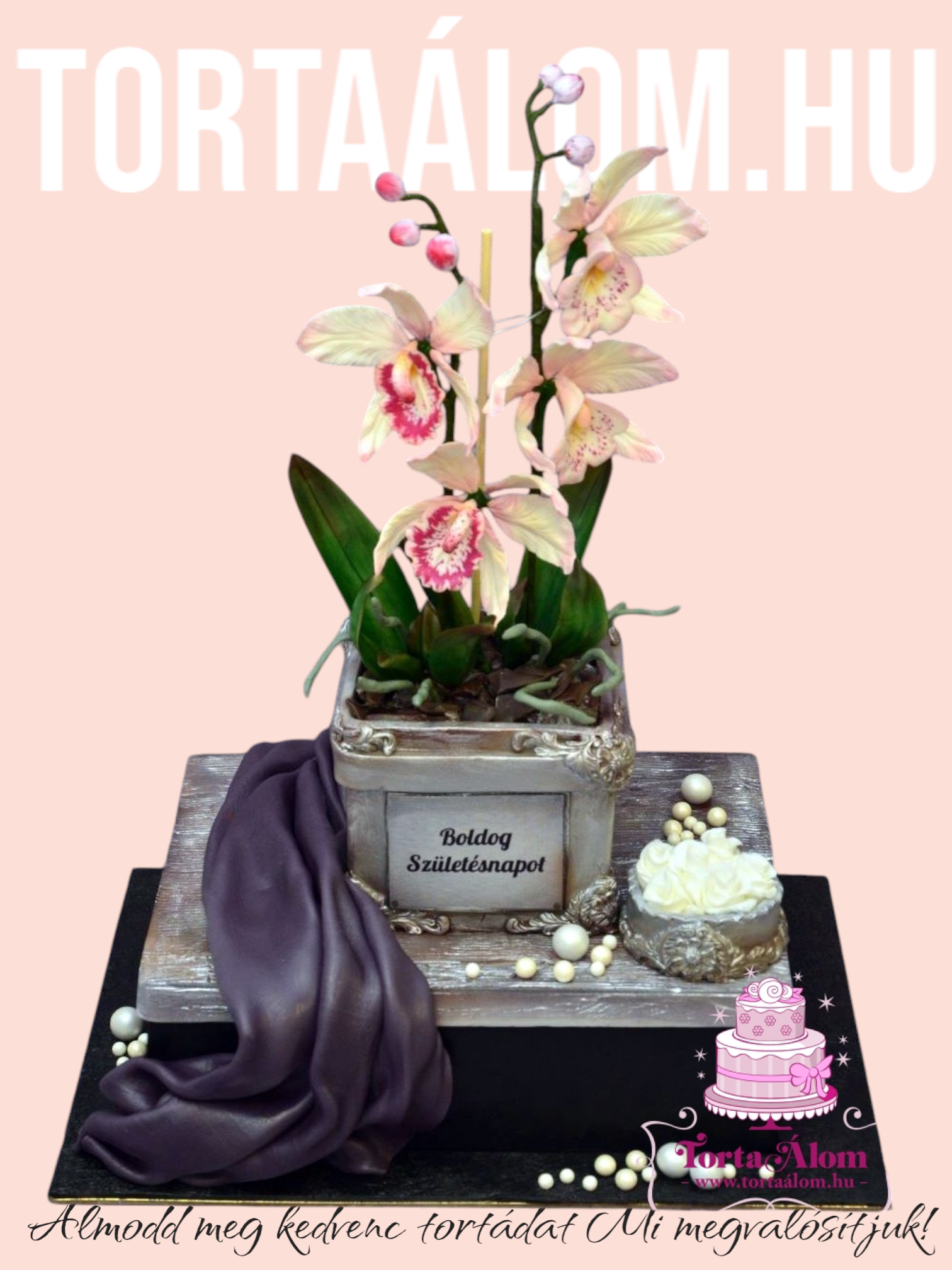 Orchideás Torta 2