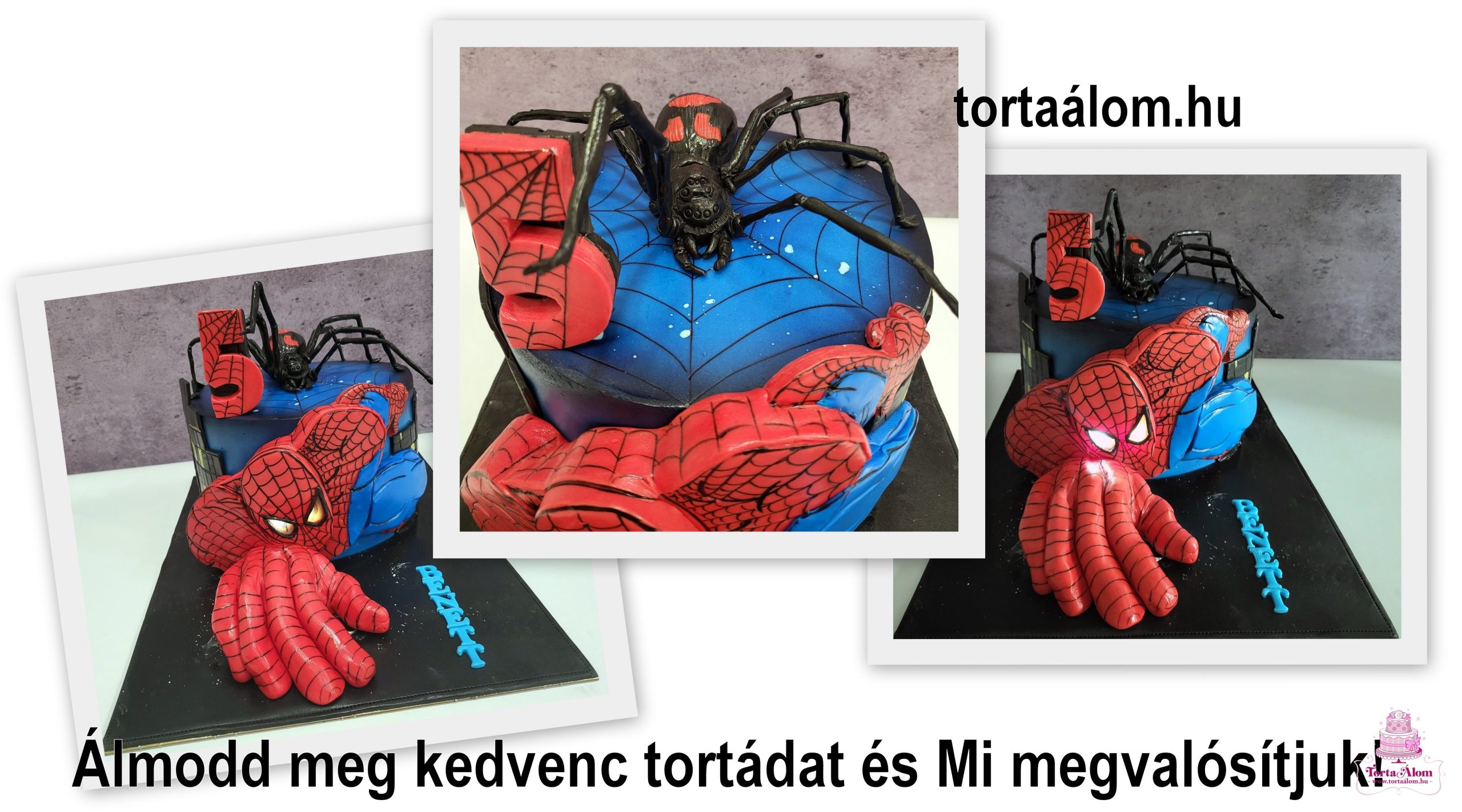 Pókember Torta Világítós