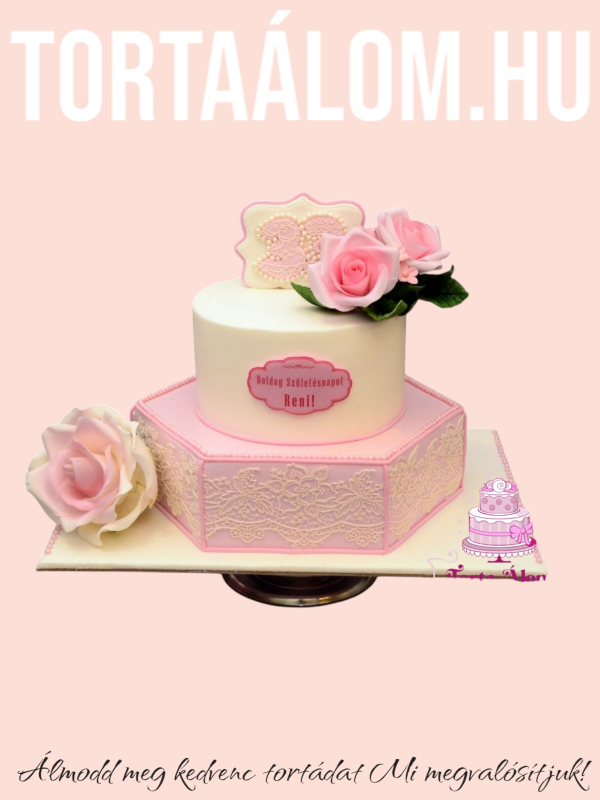 Rózsaszín Rózsás Torta
