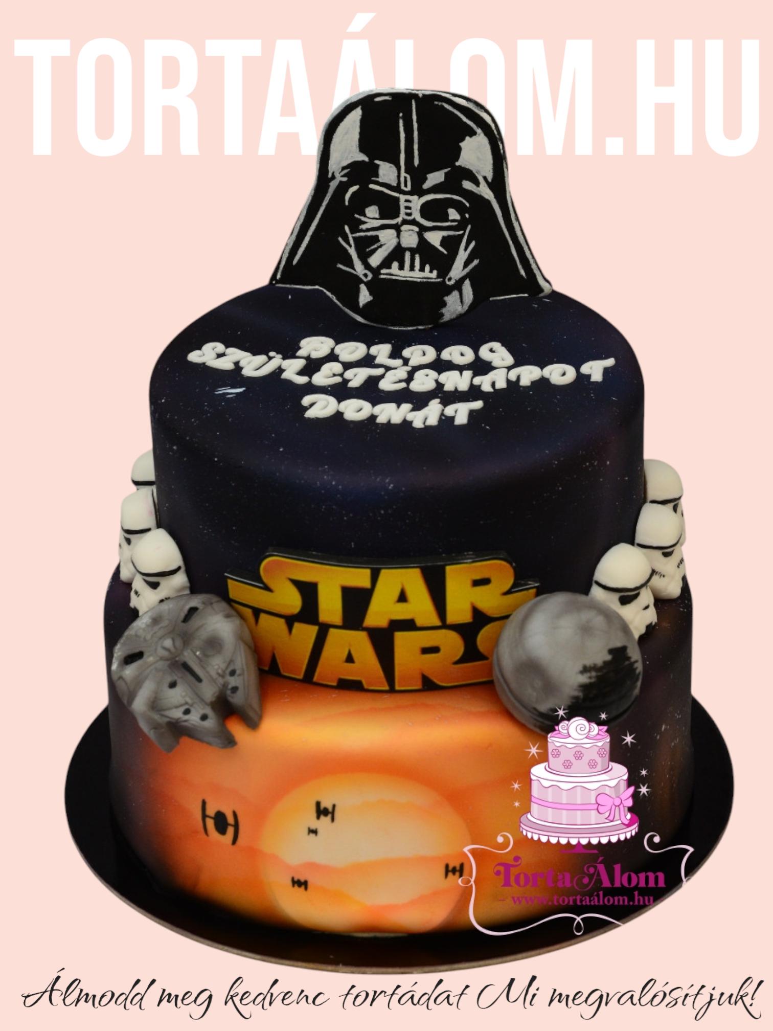 Sw  Űrhajós Figurás Dart Waderrel Torta