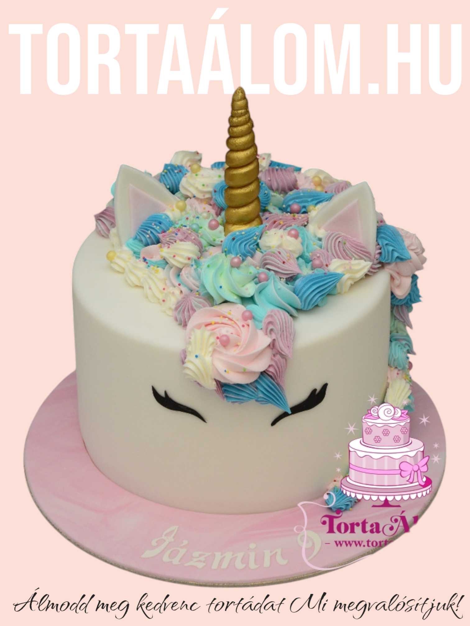 Unicornis Vajkrémes Torta