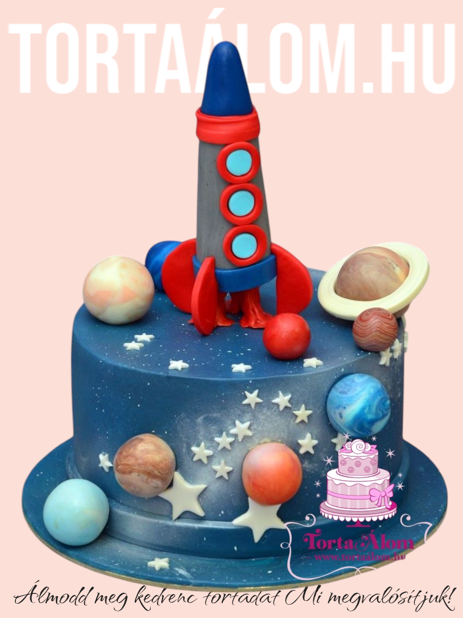 Űrhajós Torta Bolygókkal