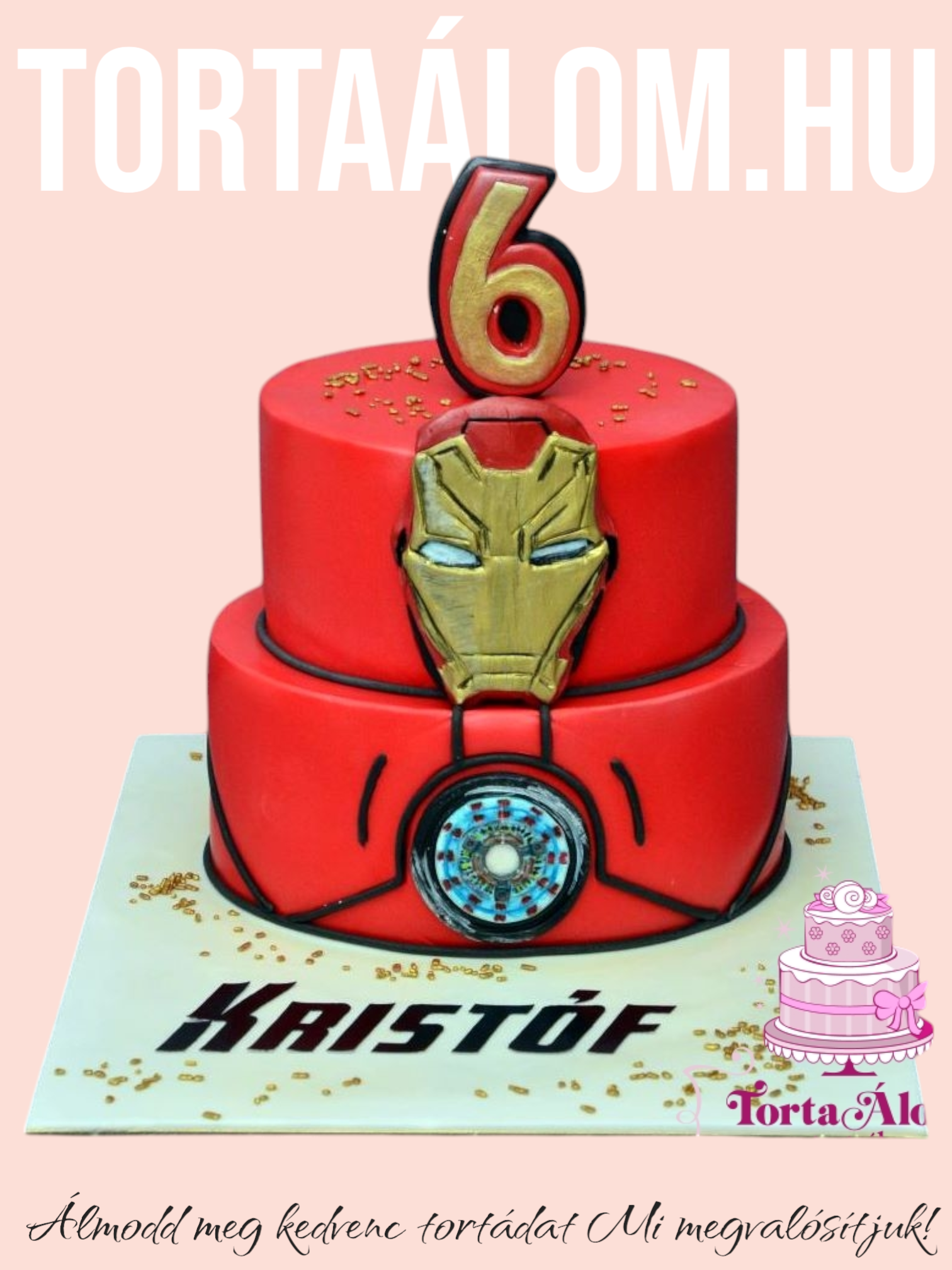 Vasember Piros Emeletes Torta