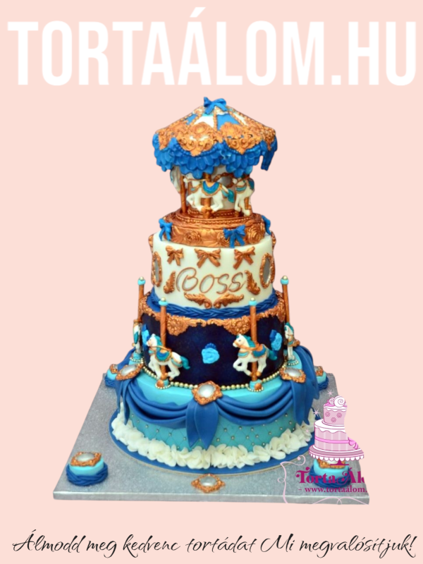 Fiús körhintás torta