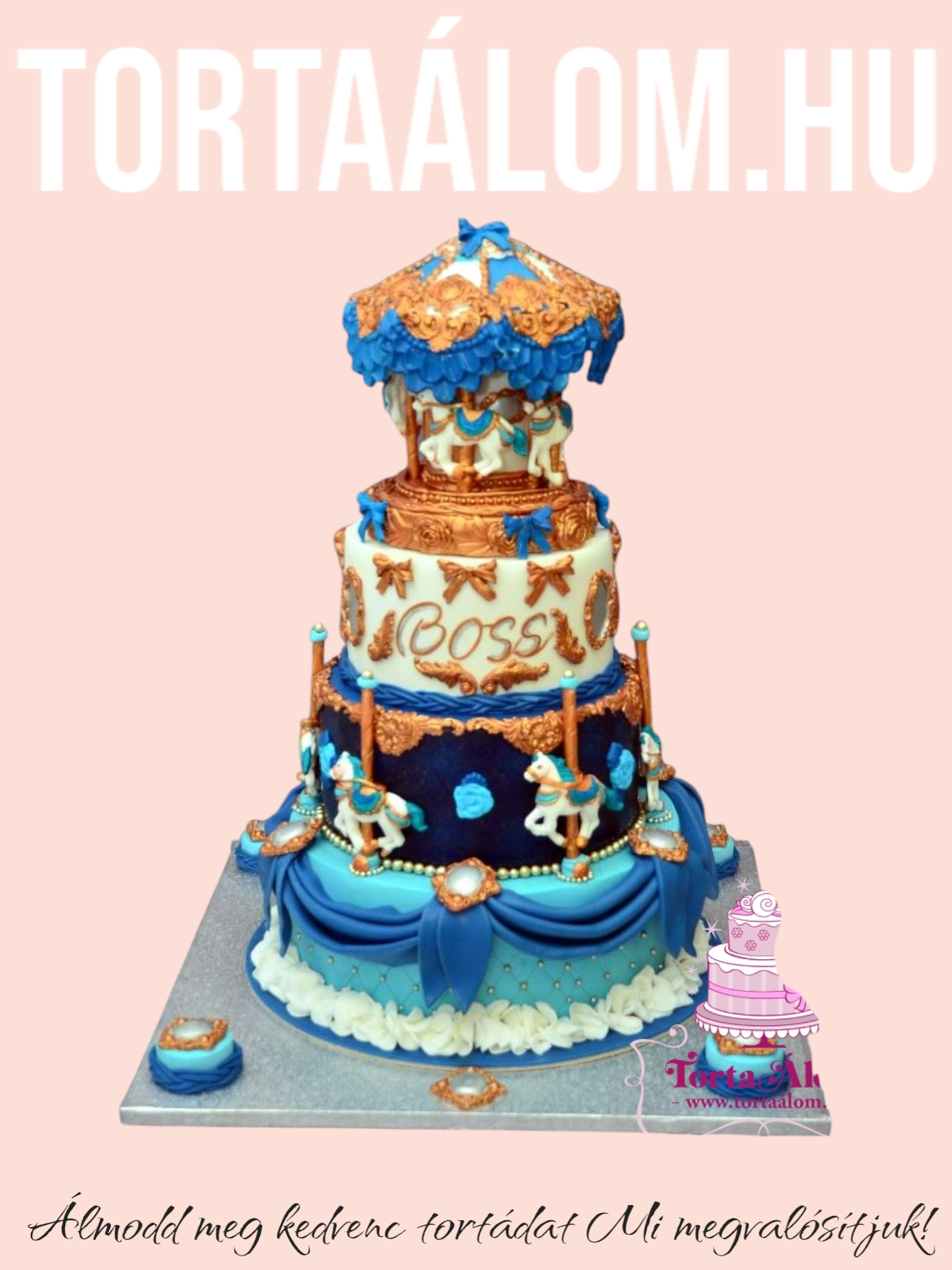 Fiús körhintás torta