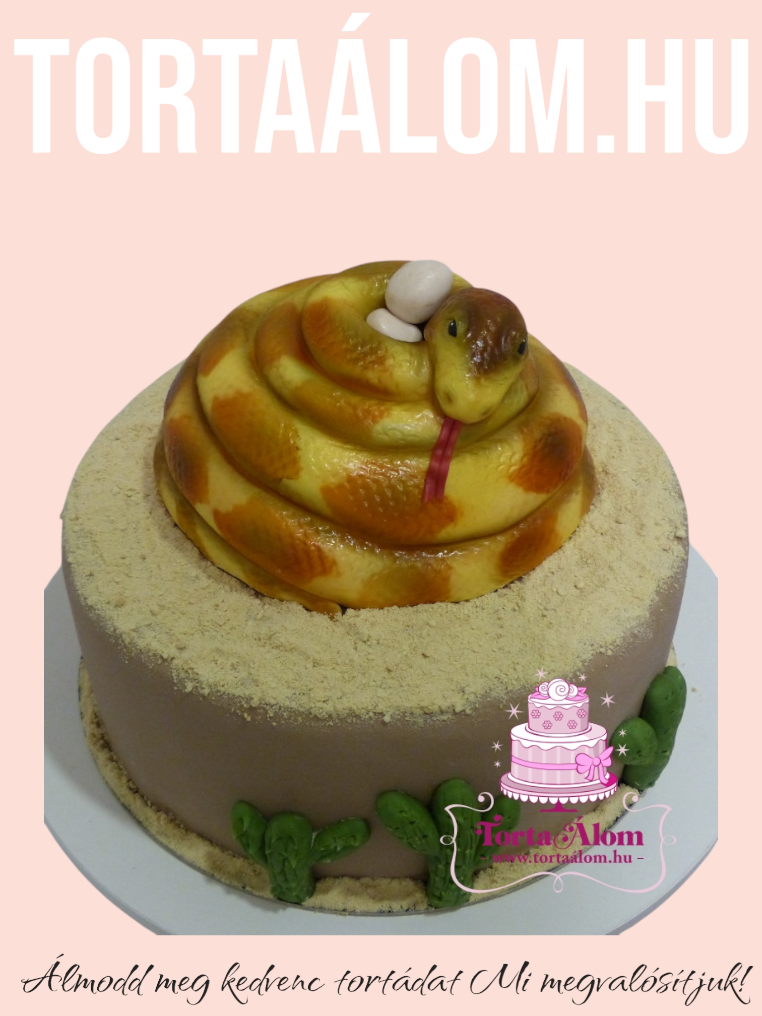 Kígyós figurás torta