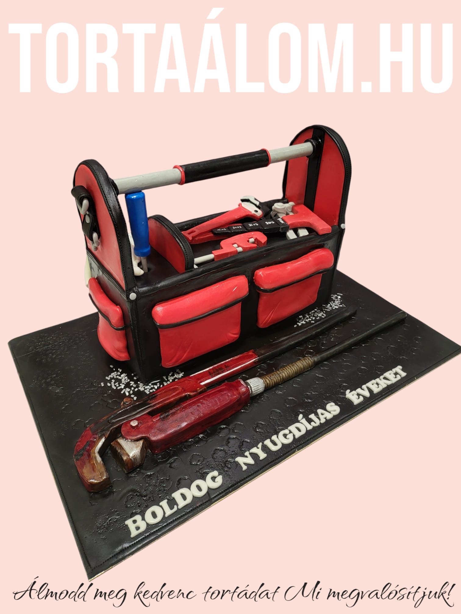 Szerszámos láda torta
