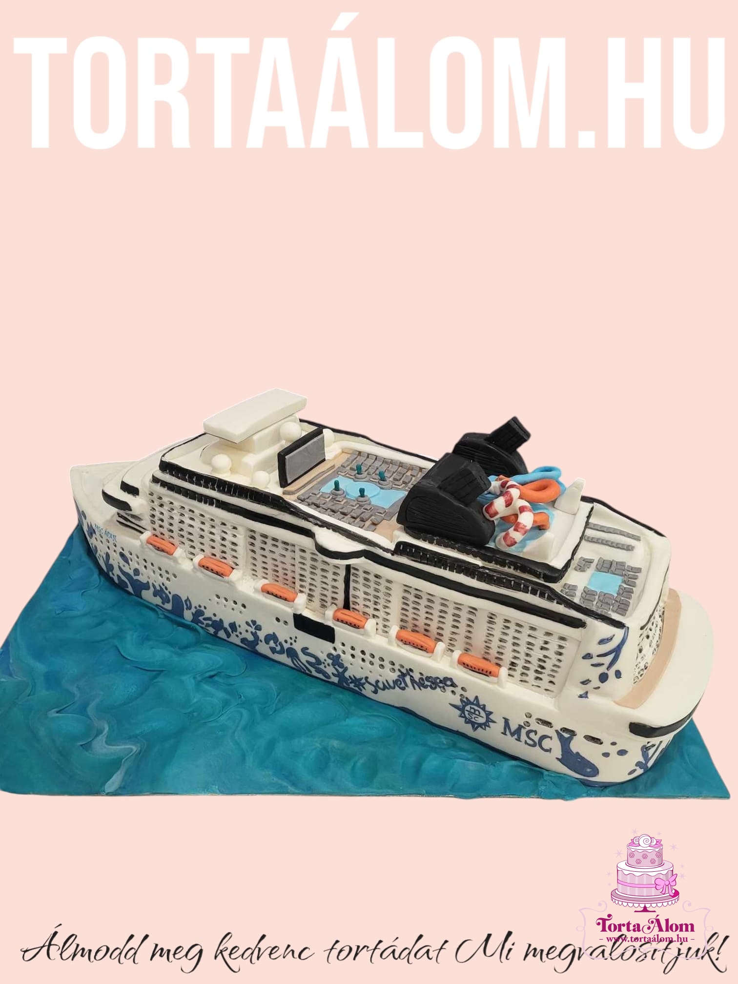Tengerjáró hajó torta